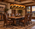 Running Longhorns Rectangular Western Chandelier
