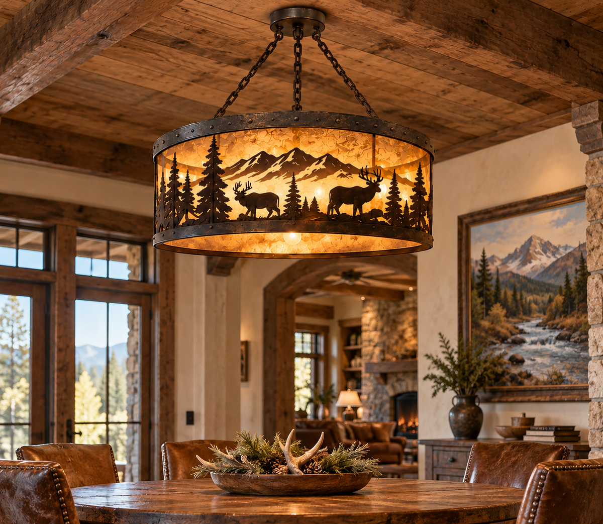 Rocky Mountain Circular Western Chandelier