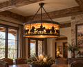 Cattle Drive Circular Western Chandelier